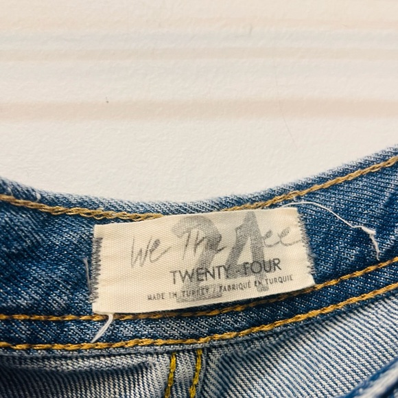 Free People Maggie Mid Rise Straight Leg Jeans cropped size 24 - Picture 9 of 9
